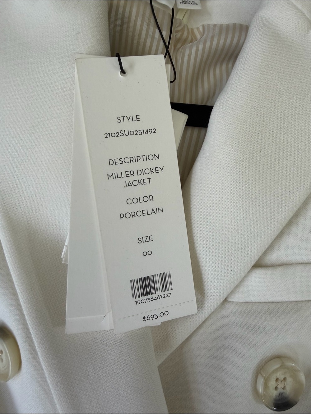 Veronica Beard Miller Dickey Jacket - Porcelain - Picture 3 of 4